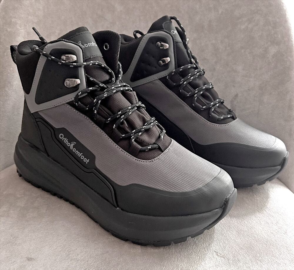 NIB! Orthocomfoot Men's Orthopedic Wide Waterproof Hiking Boots, 42 /10.5 US